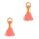 Ibiza style mini Tassel 0.7cm Gold-neon pink